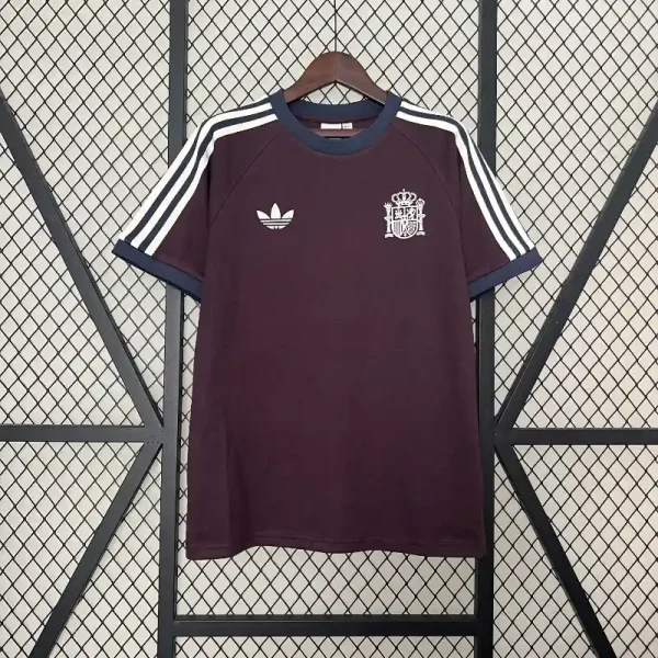 Spain Euro Retro Style Brown Soccer retro kit