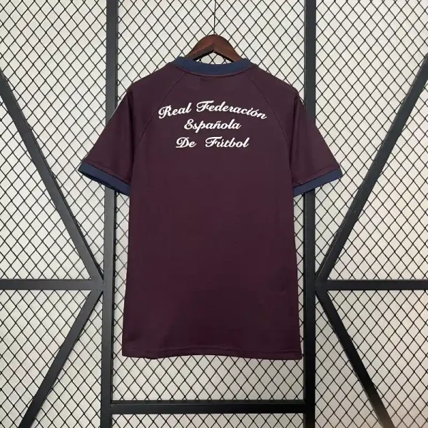 Spain Euro Retro Style Brown Soccer retro kit - Image 8