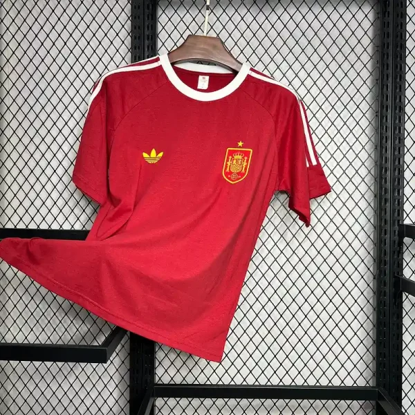 Spain Euro Retro Style Soccer retro kit - Image 6