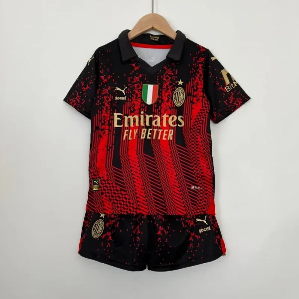 2022-2023 Kids AC Milan Fourth retro kit
