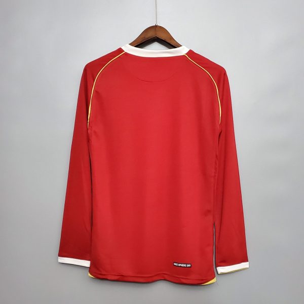 2006-2007 Man United Home kit- Long Sleeve - Image 2