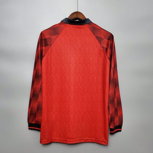 1996-1997 Man United home retro kit long sleeve - Image 3