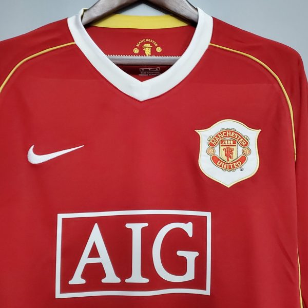 2006-2007 Man United Home kit- Long Sleeve - Image 3