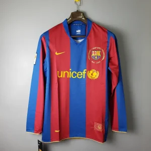 2007-2008 Barcelona Long Sleeve Jersey retro kit