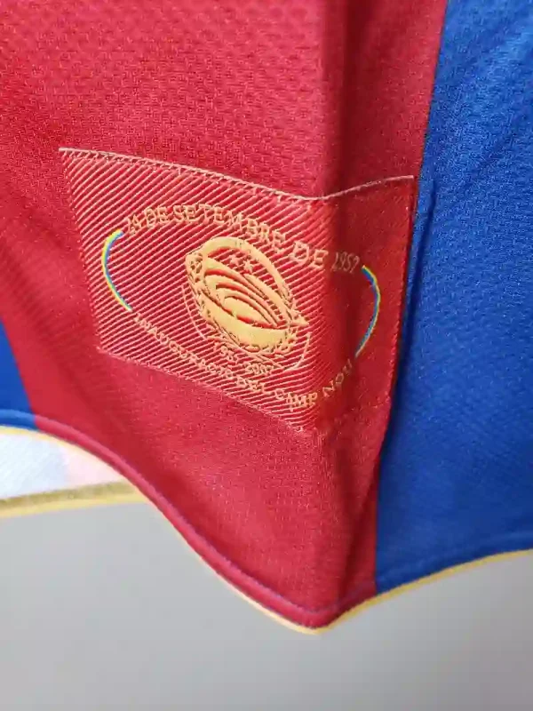 2007-2008 Barcelona Long Sleeve Jersey retro kit - Image 6