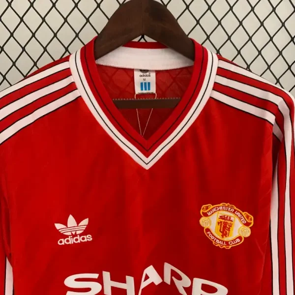 1986-1988 Long Sleeve Manchester United Jersey retro kit - Image 4