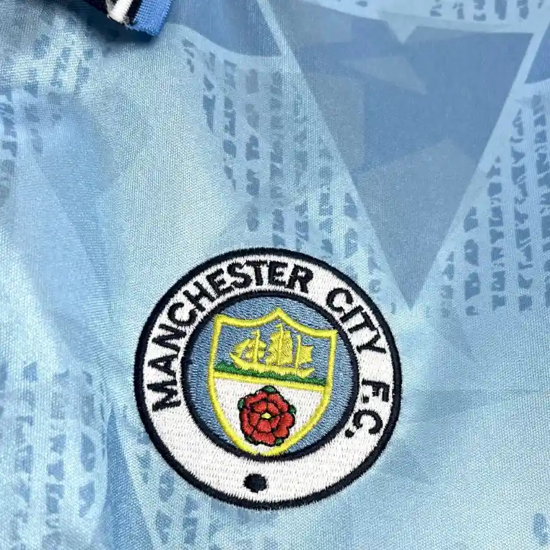 1989-1991 Manchester City Jersey retro kit - Image 3