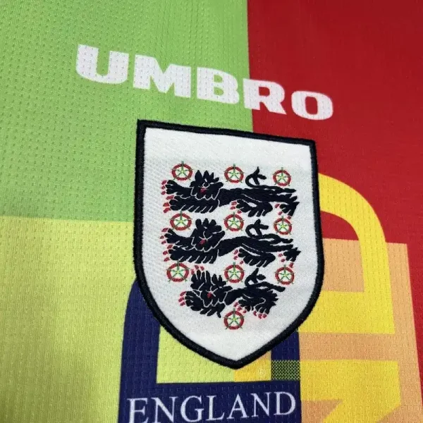 1996 England Goalkeeper Long Sleeve Soccer retro kit - Image 2