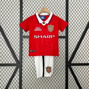 1999-2000 Kids Manchester United Jersey retro kit