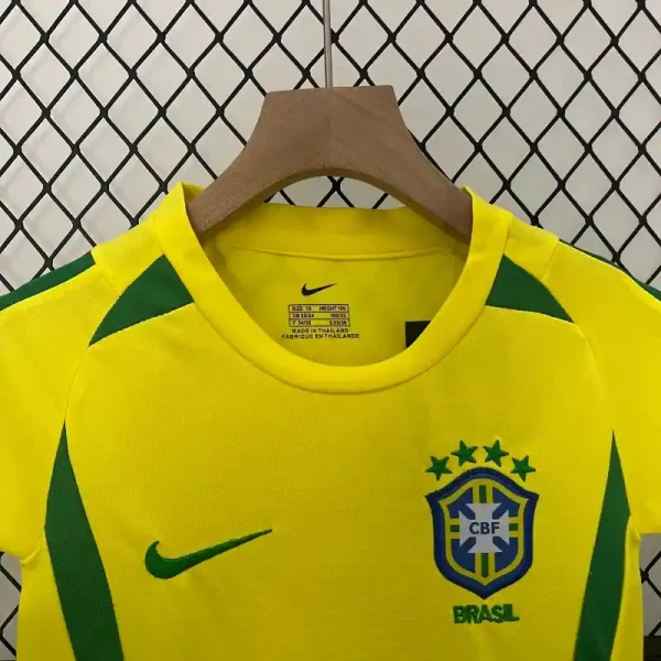 2002 Kids Brazil Jersey retro kit - Image 4