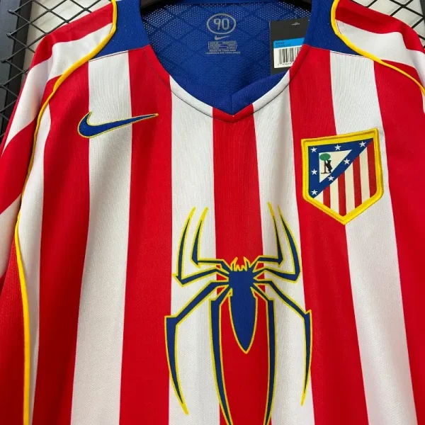 2004-2005 Atletico Madrid Long Sleeve Jersey retro kit - Image 4