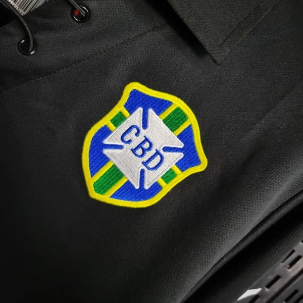 2004 Long Sleeve Brazil Special Edition Black Soccer retro kit - Image 2