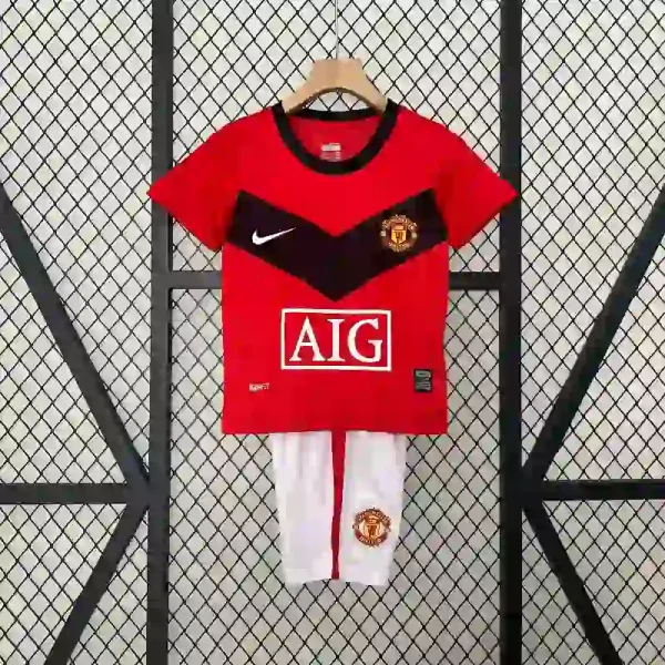 2009-2010 Kids Manchester United Jersey retro kit