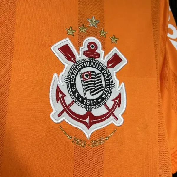 2010 Corinthians Orange Soccer retro kit - Image 3