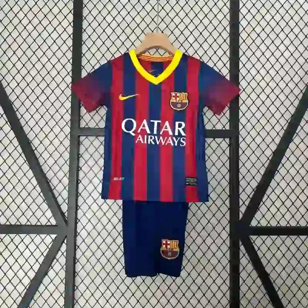 2013-2014 Kids Barcelona Jersey retro kit