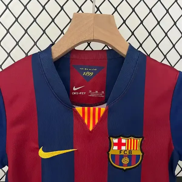 2014-2015 Kids Barcelona Jersey retro kit - Image 4