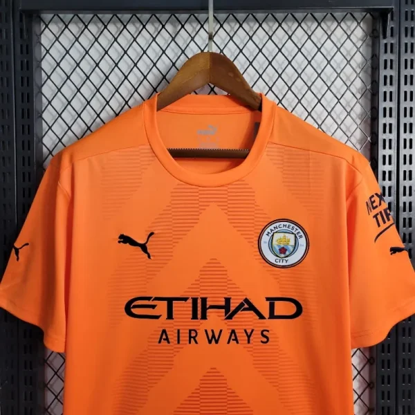 2022-2023 Goalkeeper Manchester City Orange Soccer retro kit - Image 6
