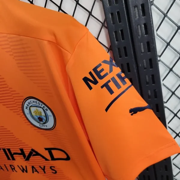 2022-2023 Goalkeeper Manchester City Orange Soccer retro kit - Image 5