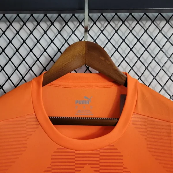 2022-2023 Goalkeeper Manchester City Orange Soccer retro kit - Image 4