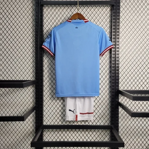 2022-2023 Kids Manchester City Jersey retro kit - Image 8