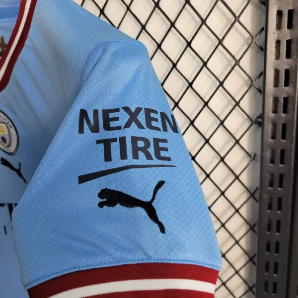 2022-2023 Kids Manchester City Jersey retro kit - Image 4