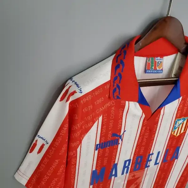 1995-1996 Atletico Madrid Jersey retro kit - Image 5