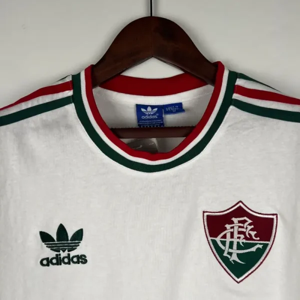 2014-2015 Fluminense White Soccer retro kit - Image 4