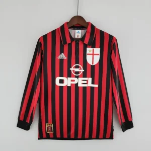 1999-2000 Long Sleeve AC Milan Jersey retro kit
