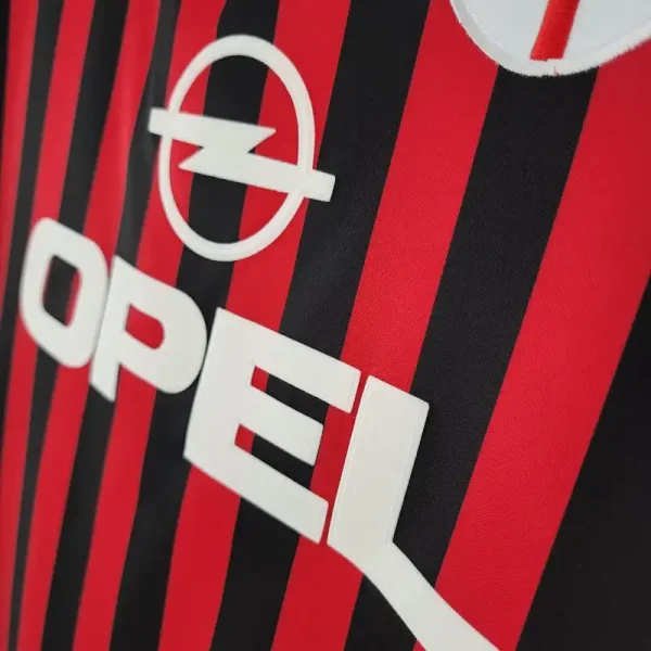 1999-2000 Long Sleeve AC Milan Jersey retro kit - Image 4