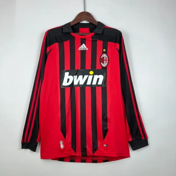 2007-2008 Long Sleeve AC Milan Jersey retro kit