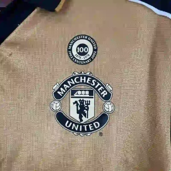 2001-2002 Long Sleeve Manchester United100th Anniversary Soccer retro kit - Image 9
