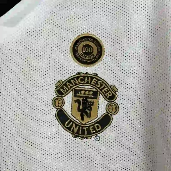 2001-2002 Long Sleeve Manchester United100th Anniversary Soccer retro kit - Image 2