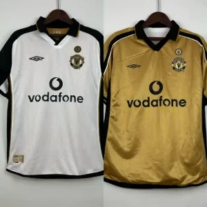 2001-2002 Manchester United 100th Anniversary Edition Soccer retro kit