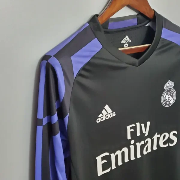 2016-2017 Real Madrid Long Sleeve Second retro kit - Image 6