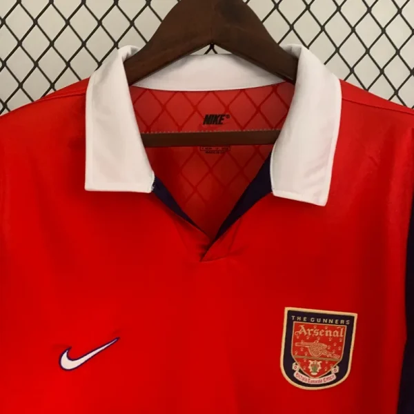 1998-1999 Long Sleeve Arsenal Jersey retro kit - Image 4