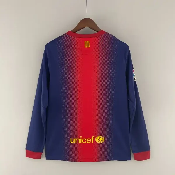 2012-2013 Long Sleeve Barcelona Jersey retro kit - Image 2