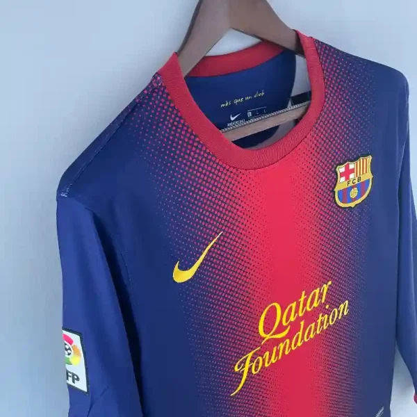 2012-2013 Long Sleeve Barcelona Jersey retro kit - Image 5