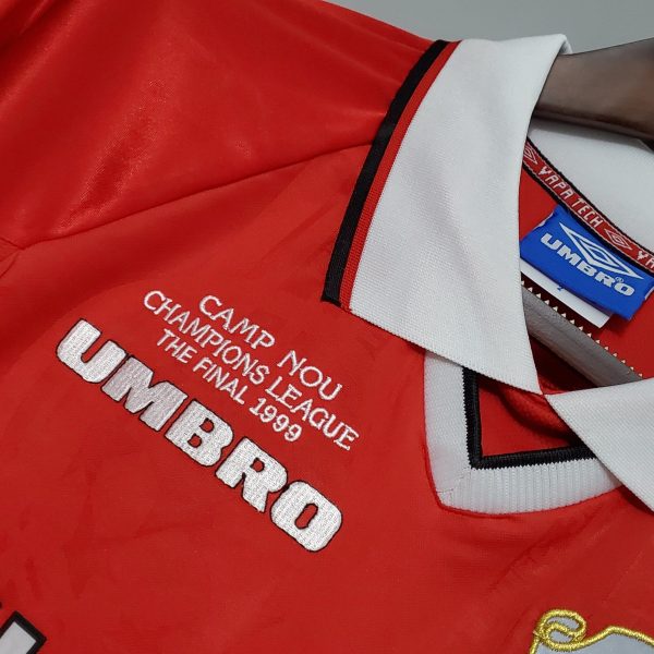 1999-2000 Man United Home retro kit- Long sleeves - Image 6