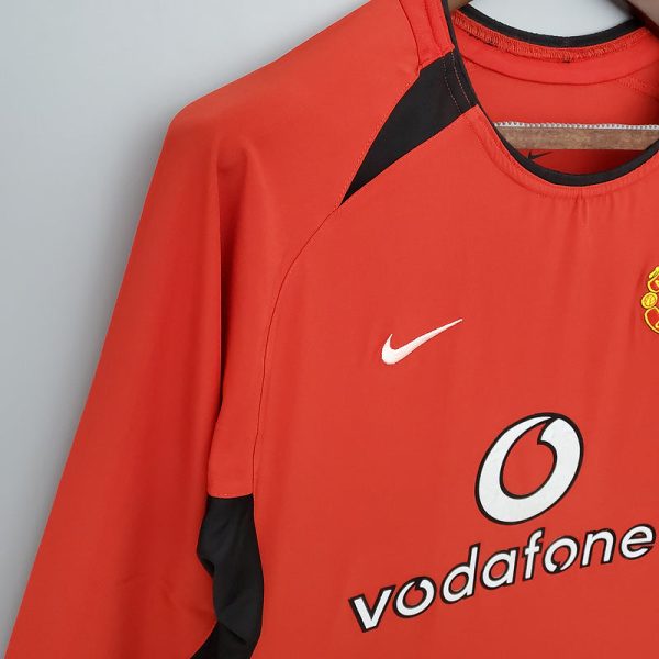2002-2004 Man United Home long sleeve retro shirt - Image 4