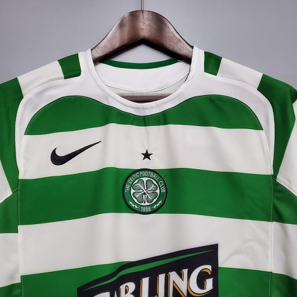 2005-2006 Glasgow Celtic Home retro kit - Image 7