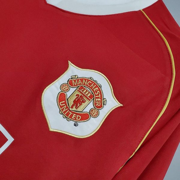 2006-2007 Man United Home kit- Long Sleeve - Image 4